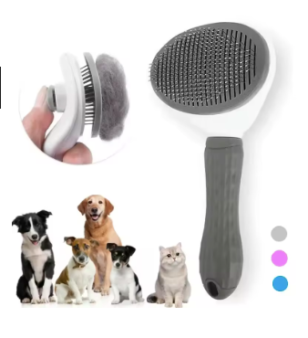 Cepillo para perros y gatos, peine autolimpiante para quitar el pelo de mascotas, herramientas de aseo
